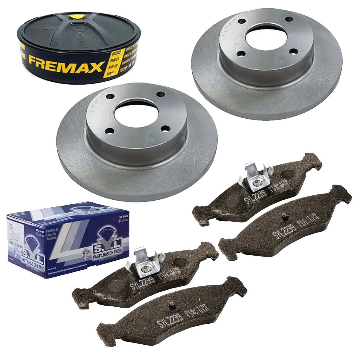 2 Discos Freio + 4 Pastilha Ka 1.0 8v 2010 2011 2012 2013