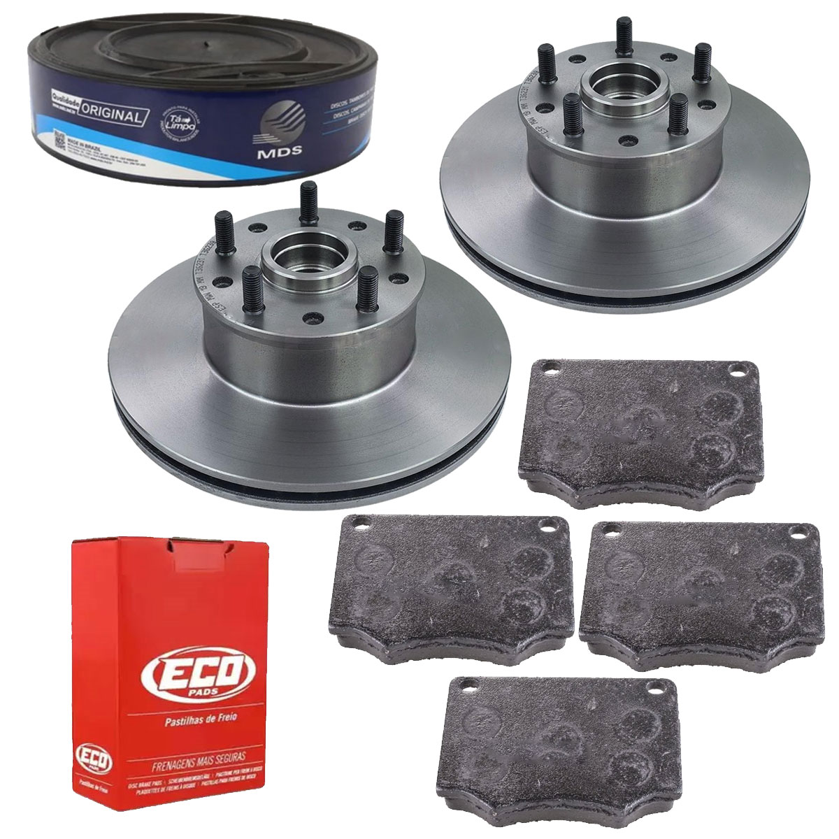 2 Discos Freio + Pastilha Opala 1990 1991 1992 Sist. Varga