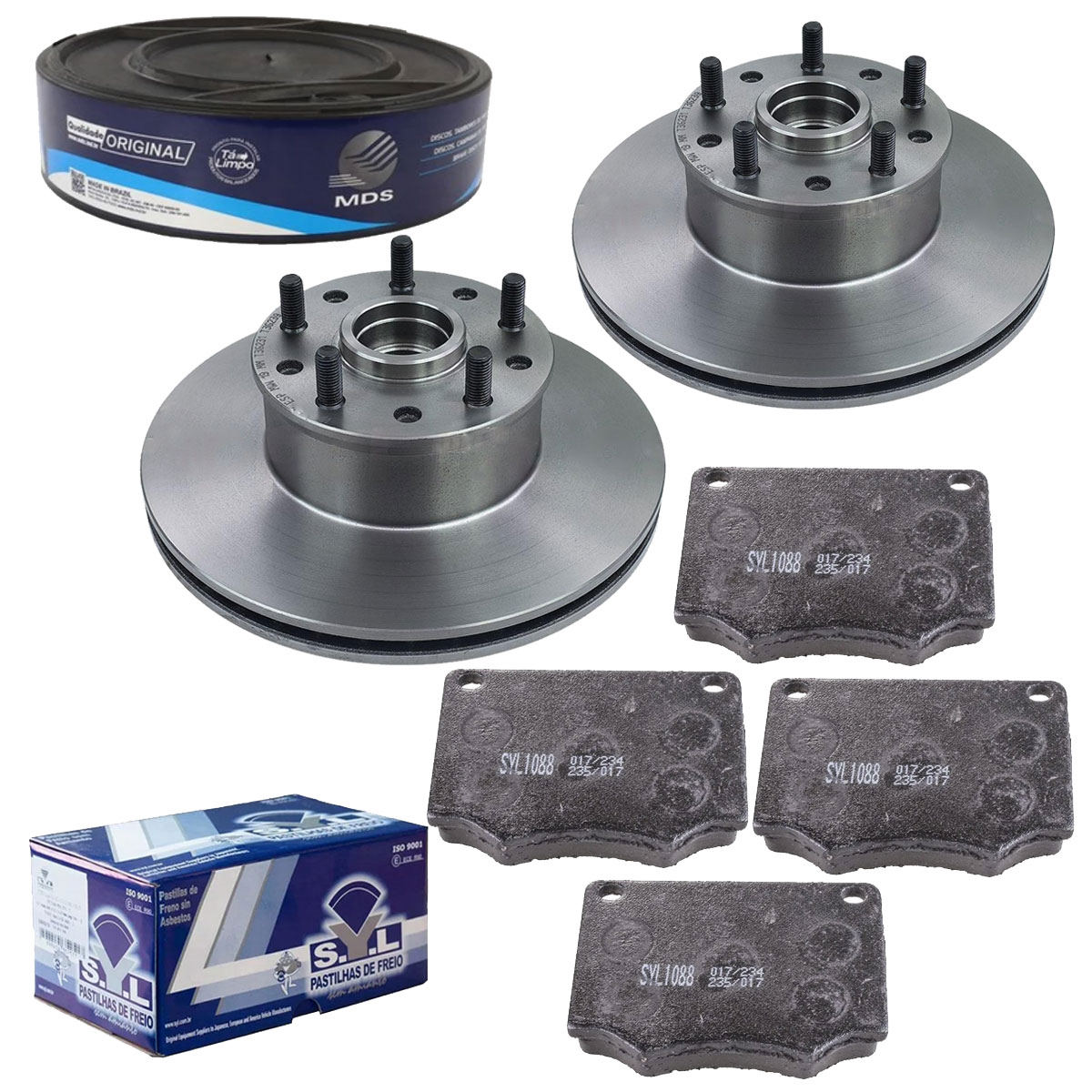 2 Discos Freio + Pastilha Opala 1990 1991 1992 Sist. Varga