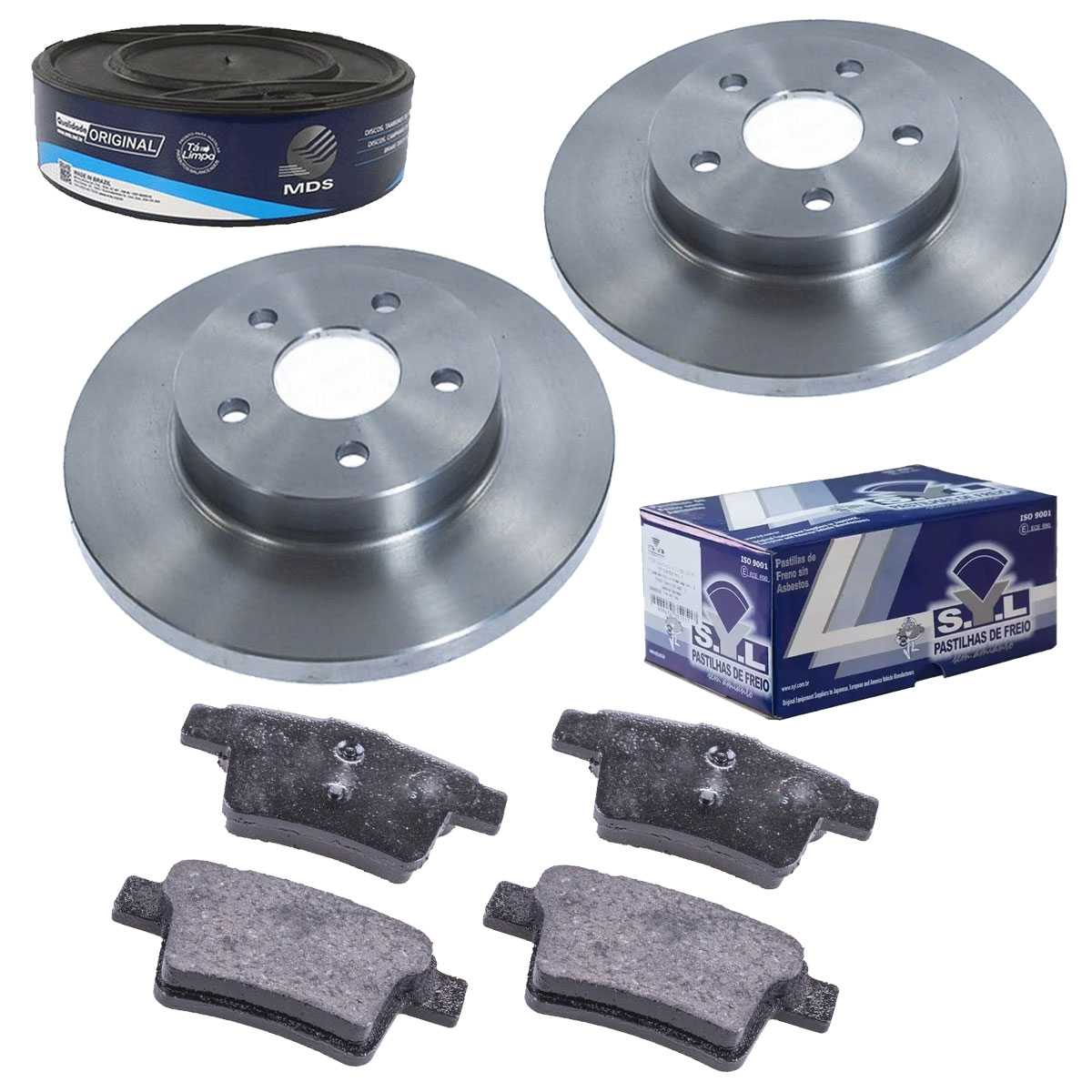2 Discos Freio Traseiro + 4 Pastilha Mondeo 2005 2006 2007