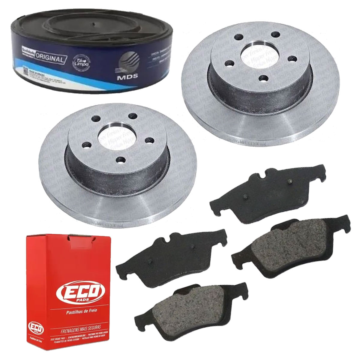 2 Discos Freio Traseiro + Pastilha Focus 2013 2014 2015 2016