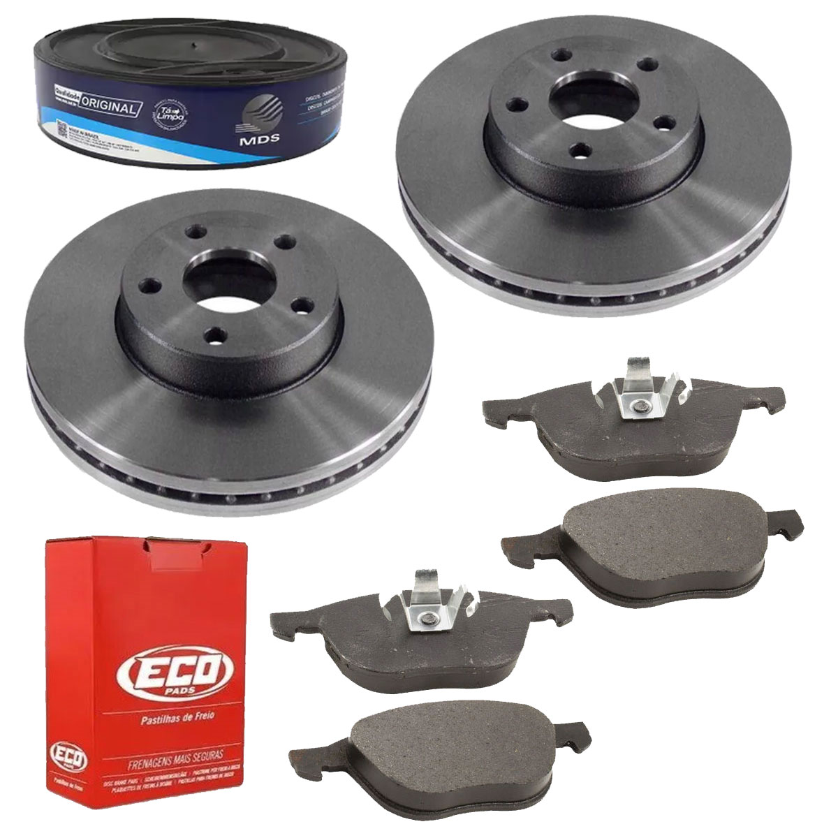2 Discos Freio + 4 Pastilha Focus 2014 2015 2016 2017 2018