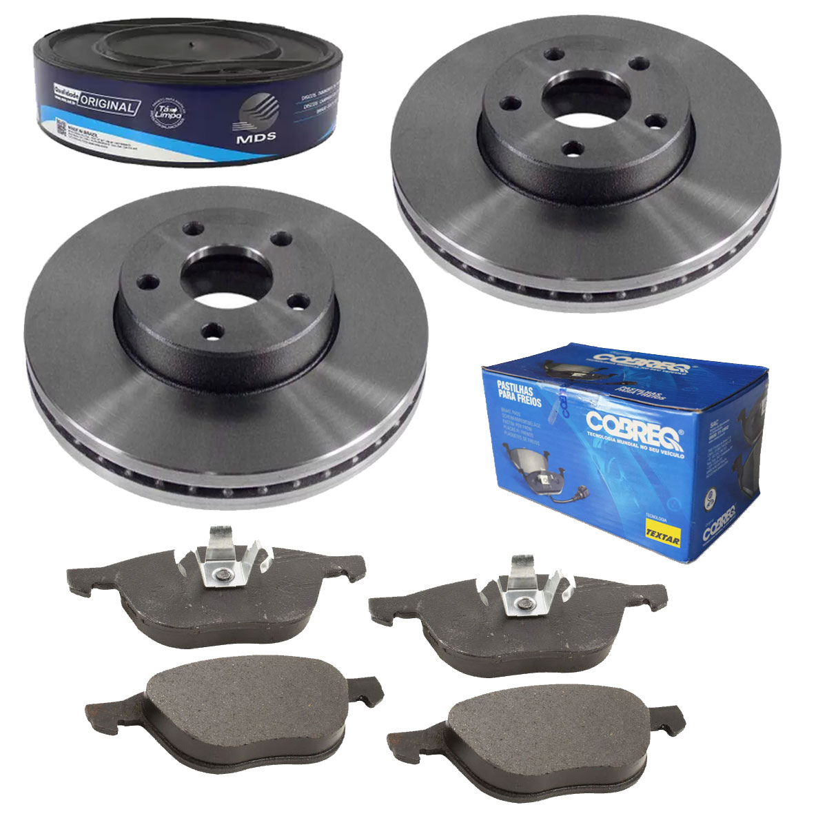 2 Discos Freio + 4 Pastilha Focus 2014 2015 2016 2017 2018