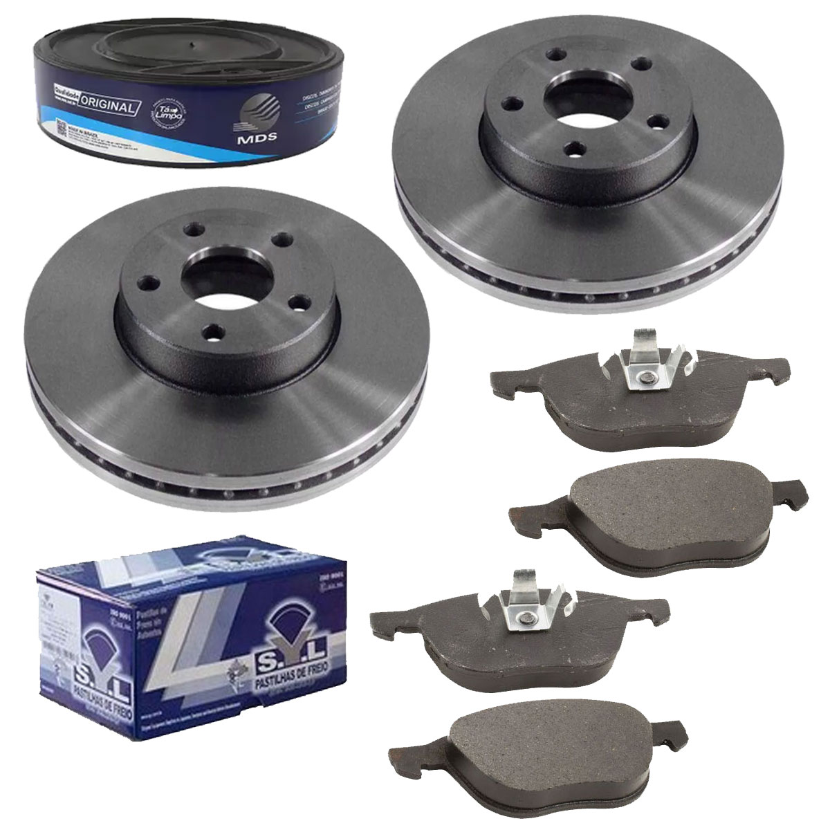 2 Discos Freio + 4 Pastilha Focus 2014 2015 2016 2017 2018