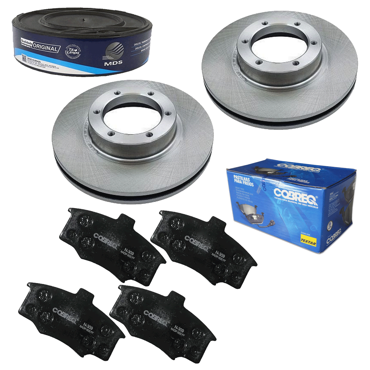 2 Disco Freio + Pastilha Pampa 1982 1983 1984 1985 1986 1987