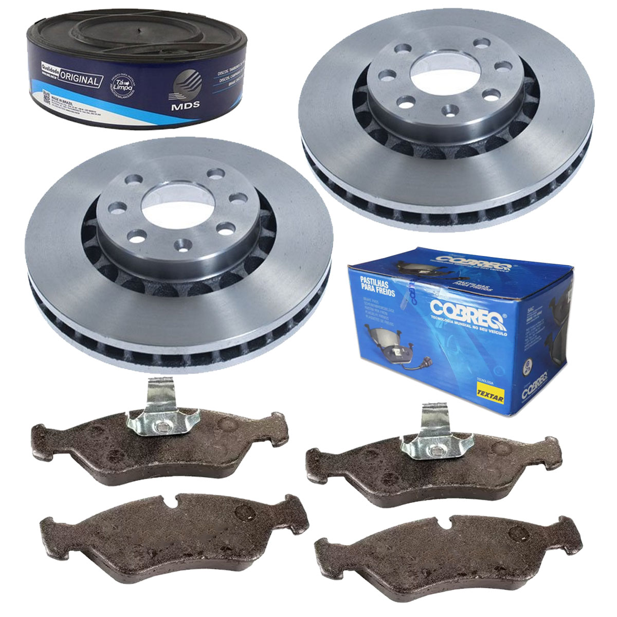 2 Discos Freio Dianteiro + 4 Pastilha Vectra 1997 1998