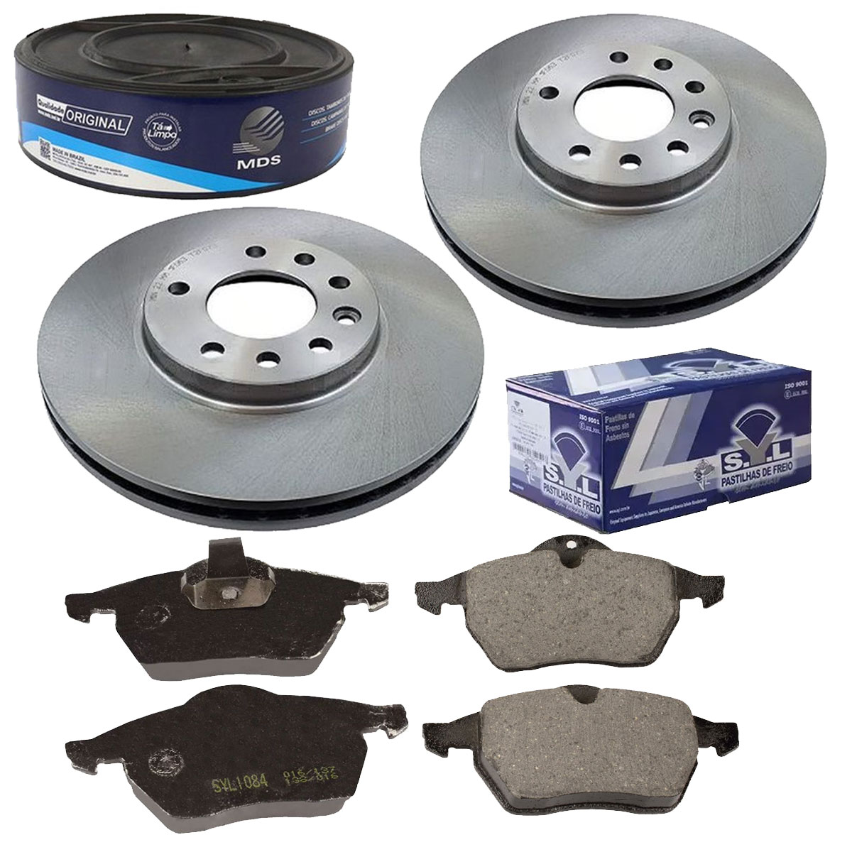 2 Discos Freio + 4 Pastilha Vectra 2.2 16v 1999 2000 2001