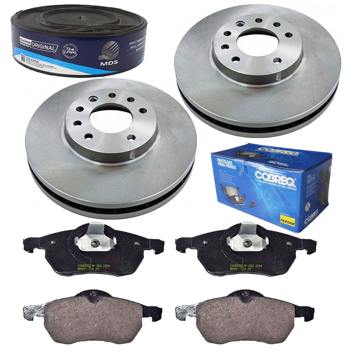 2 Discos Freio + 4 Pastilha Astra 2.0 16v 1999 2000 2001