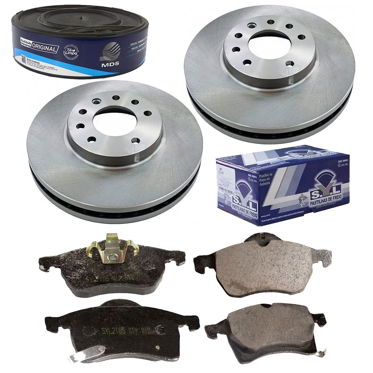 2 Discos Freio Dianteiro + 4 Pastilha Zafira 2010 2011 2012