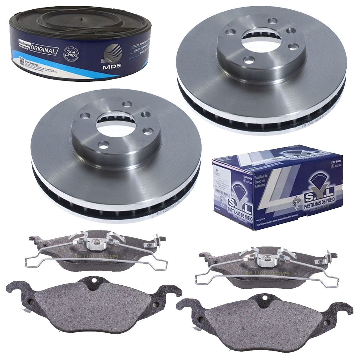 2 Discos Freio + 4 Pastilha Astra 1999 2000 2001 2002 Aro 14