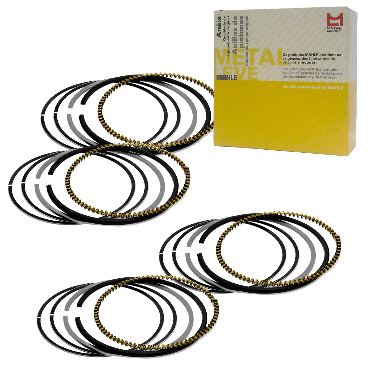 Jogo Anéis Motor Std C3 206 1.4 8v 2007 2008 2009 2010 2011