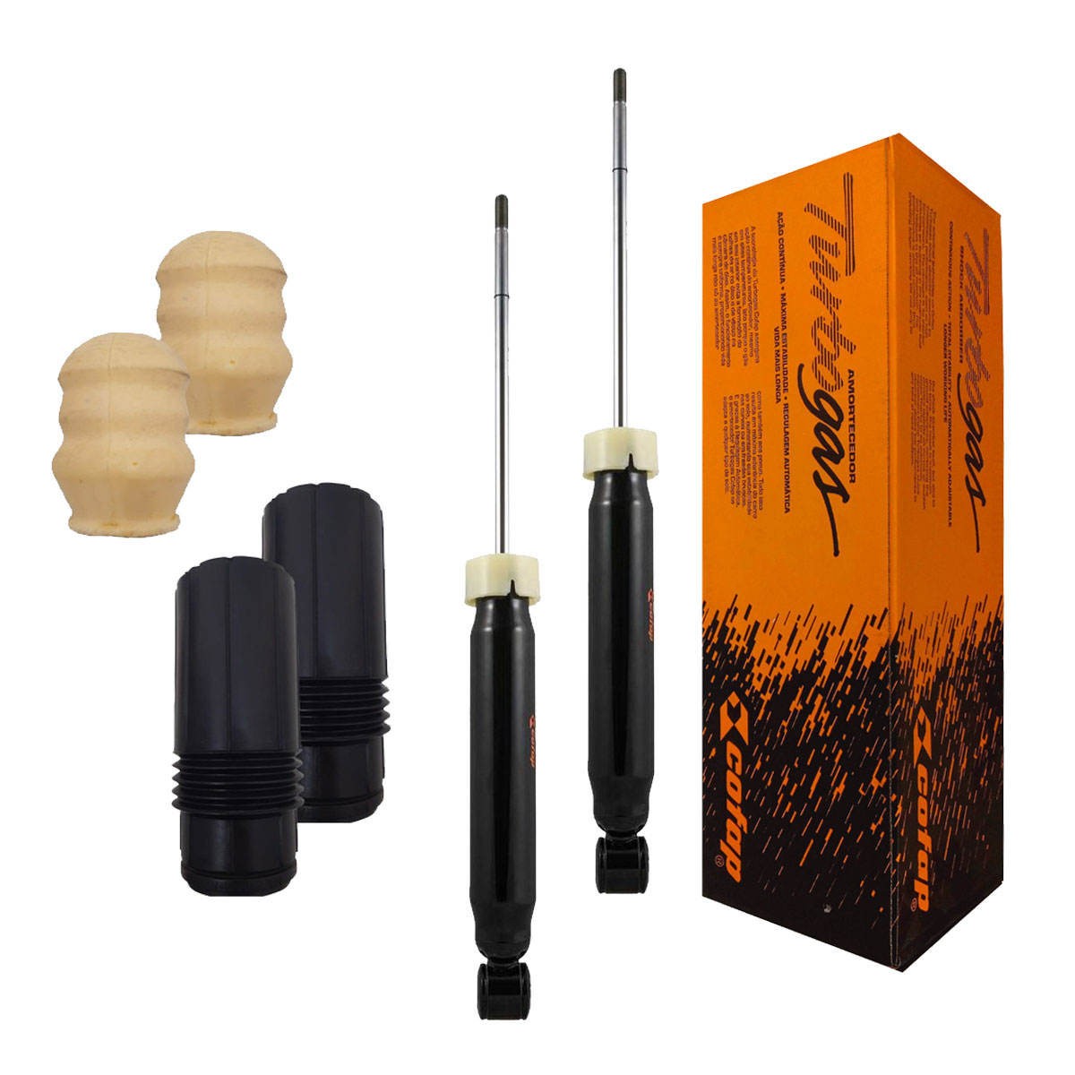 2 Amortecedor Traseiro + Kit Palio Hatch 2000 2001 2002 2003