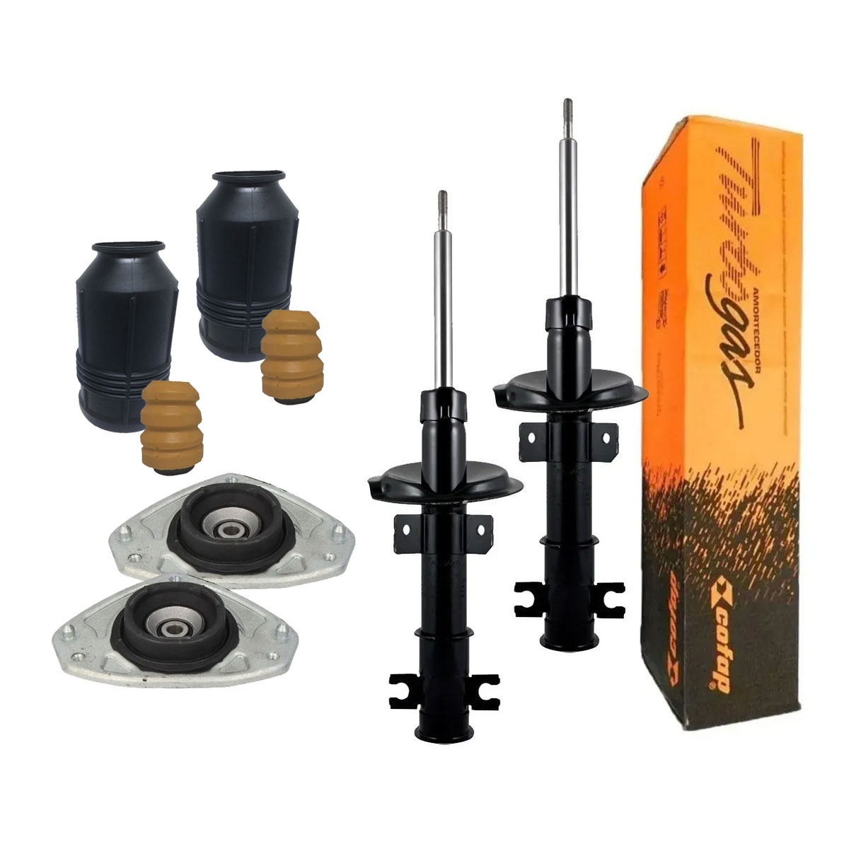 2 Amortecedor Dianteiro + Kit Marea 1.8 1999 2000 2001 2002