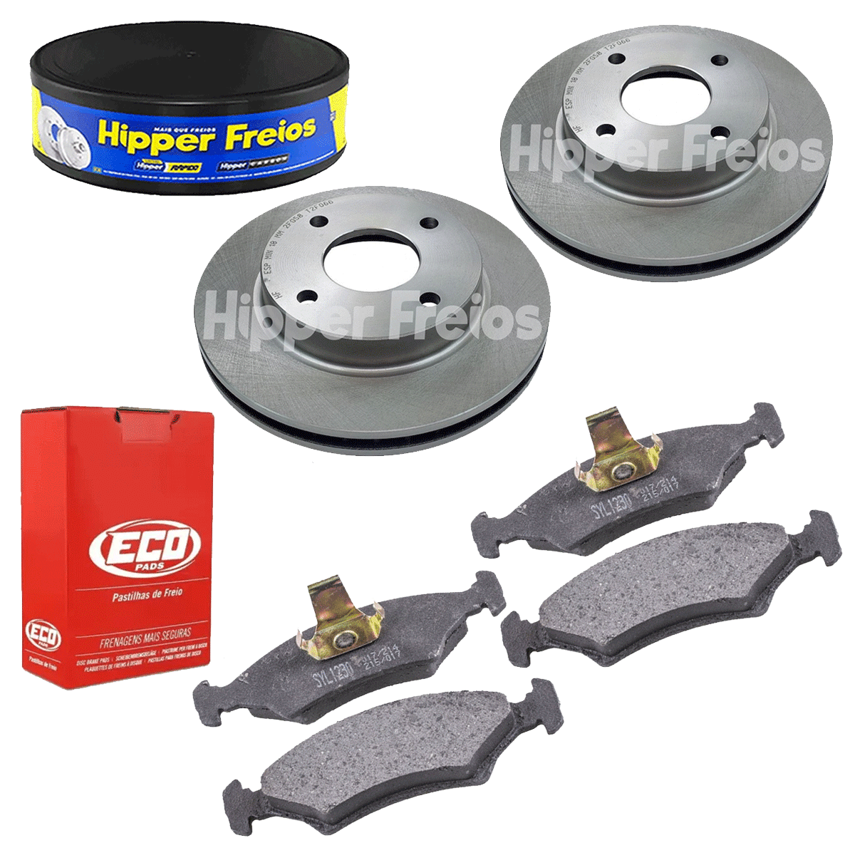 2 Disco Freio + Pastilha Fiesta 1.0 Supercharger s/abs 2002