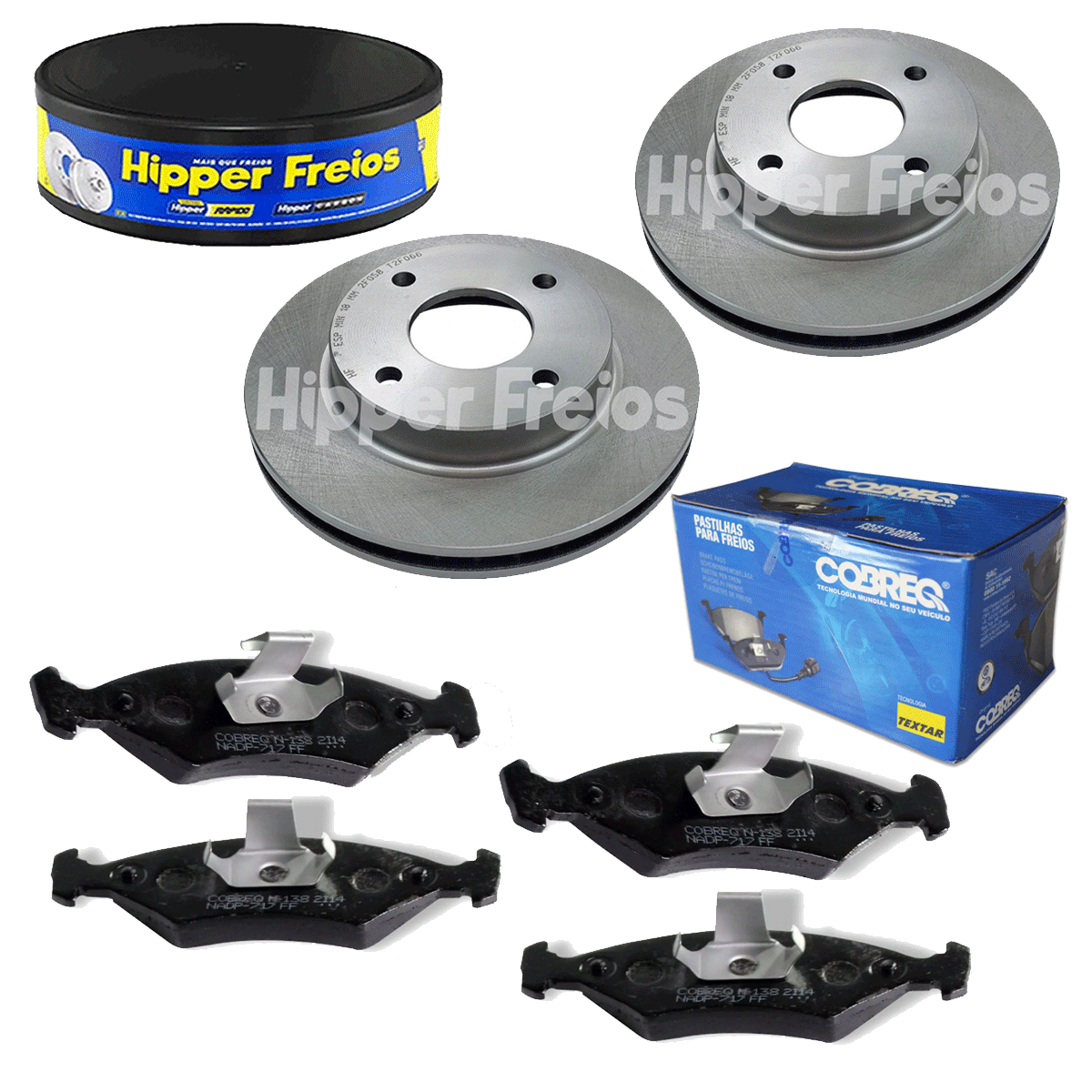 2 Disco Freio + Pastilha Fiesta 1.0 Supercharger s/abs 2002