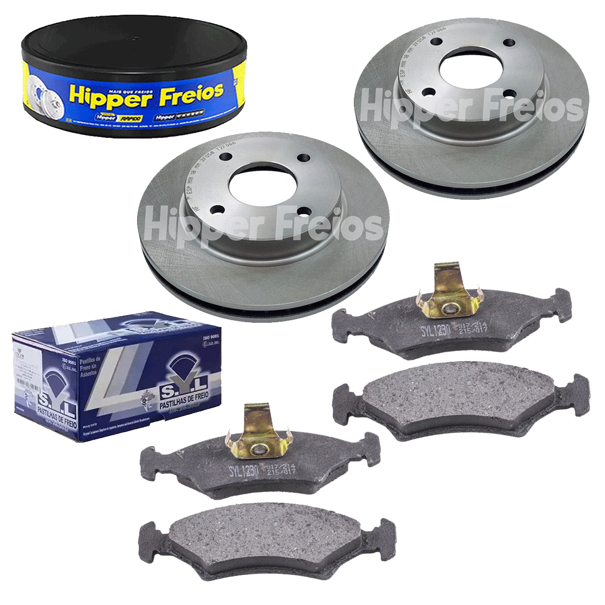 2 Disco Freio + Pastilha Fiesta 1.0 Supercharger s/abs 2002