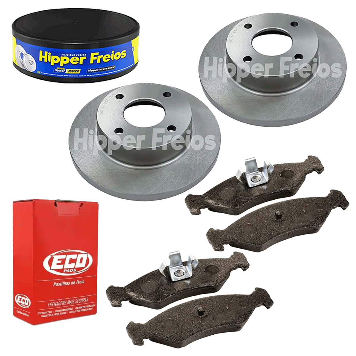 2 Discos Freio + 4 Pastilha Ka 1.0 8v 2010 2011 2012 2013