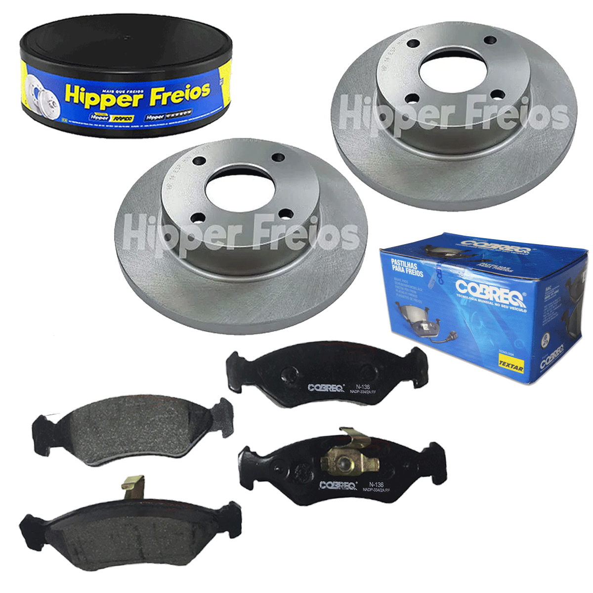 2 Disco Freio + Pastilha Fiesta 1.0 1997 1998 1999 2000 2001