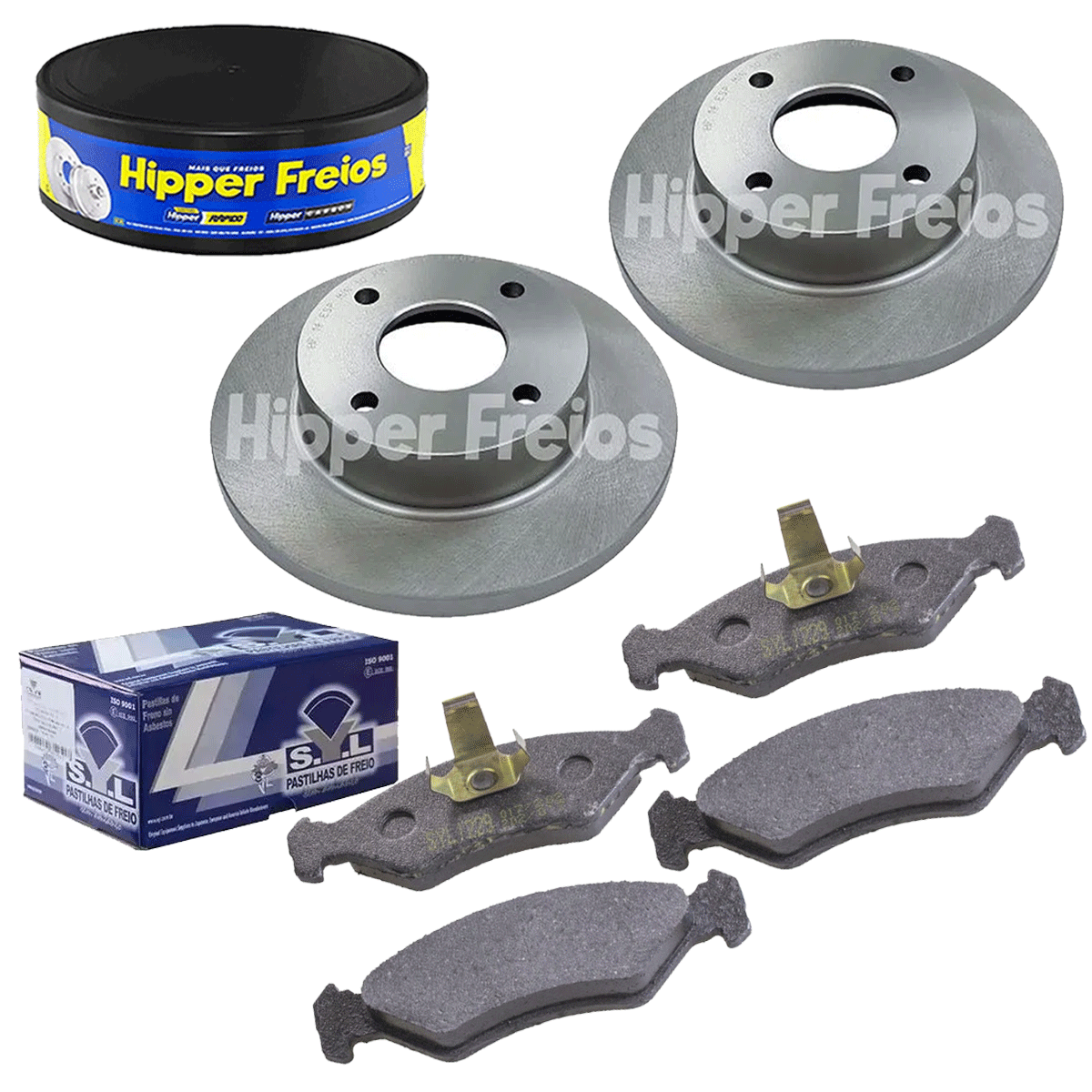 2 Disco Freio + Pastilha Fiesta 1.0 1997 1998 1999 2000 2001