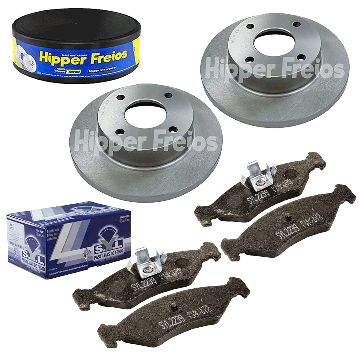 2 Discos Freio + 4 Pastilha Ka 1.0 8v 2010 2011 2012 2013