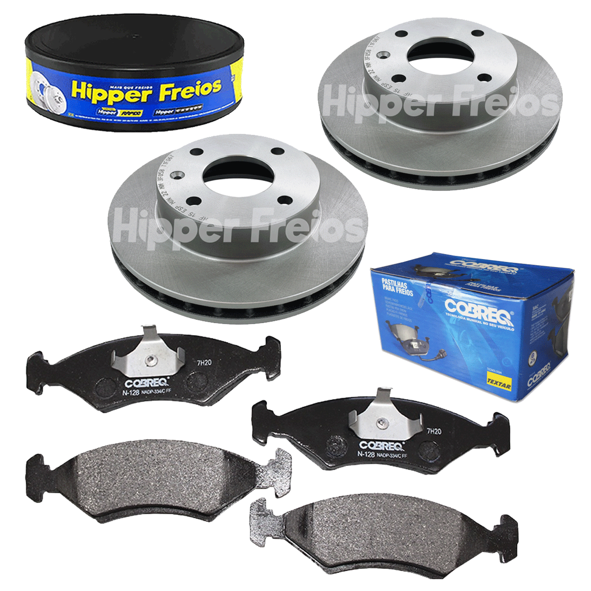 2 Disco Freio + Pastilha Escort 1.6 1982 1983 1984 1985 1986