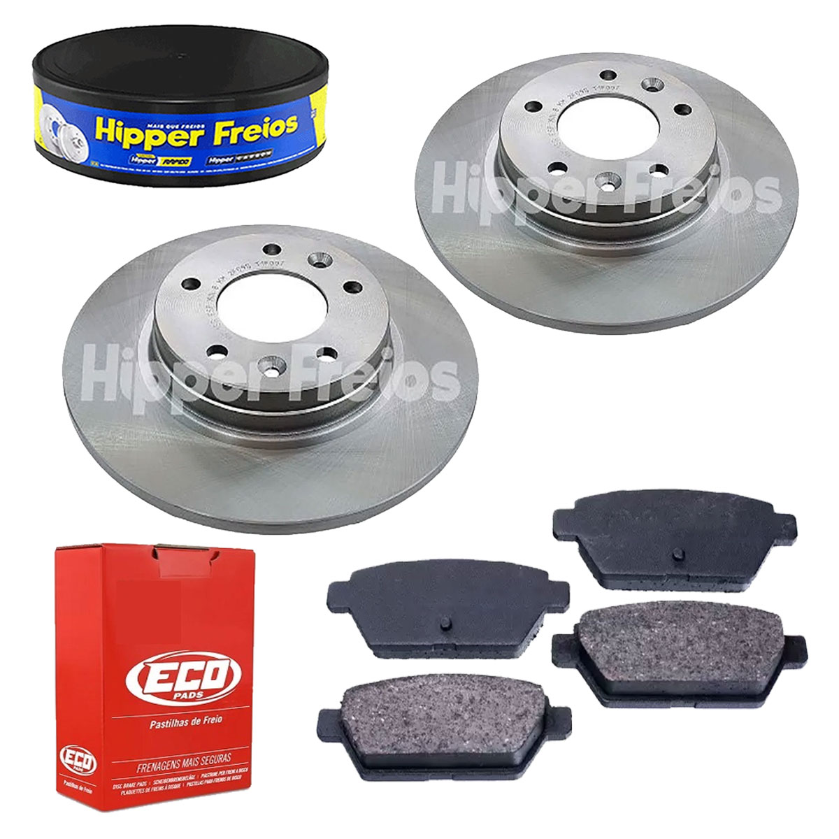 2 Disco Freio Traseiro + Pastilha Fusion 2006 2007 2008 2009