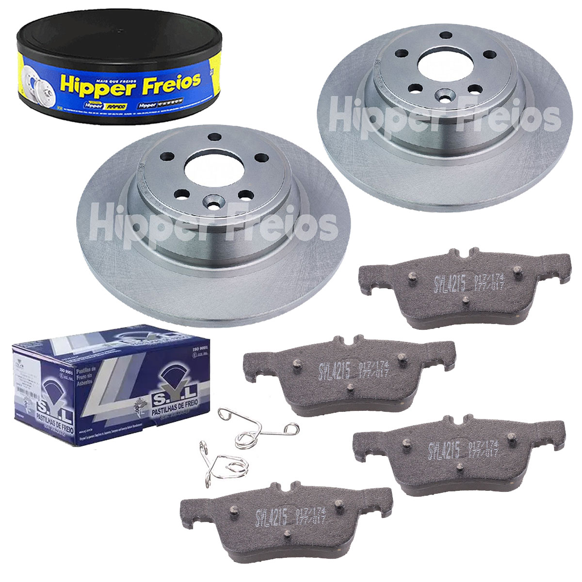 2 Disco Freio Traseiro + Pastilha Fusion 2013 2014 2015 2016