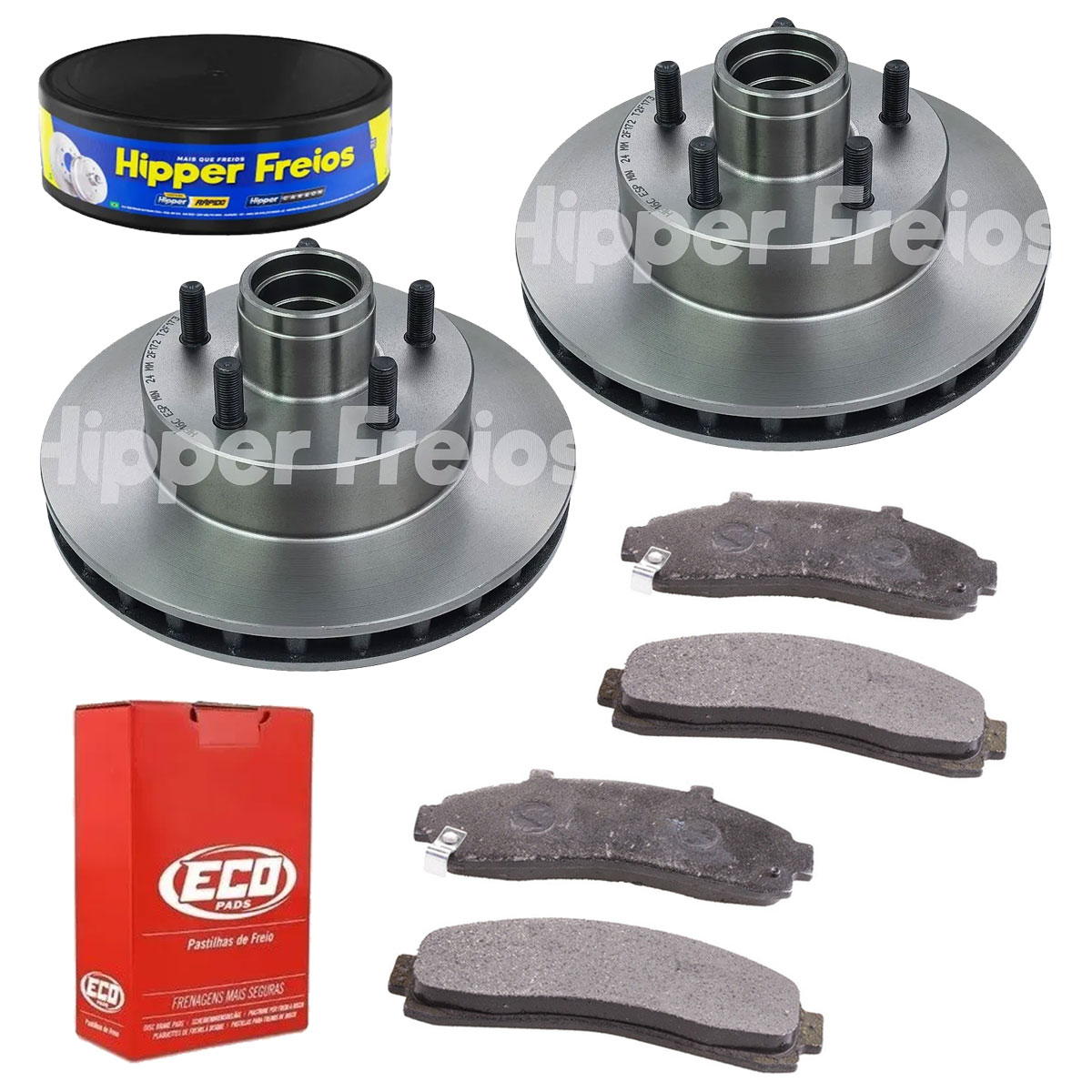 2 Discos Freio + 4 Pastilha Ranger 4x2 1995 1996 1997 s/Abs