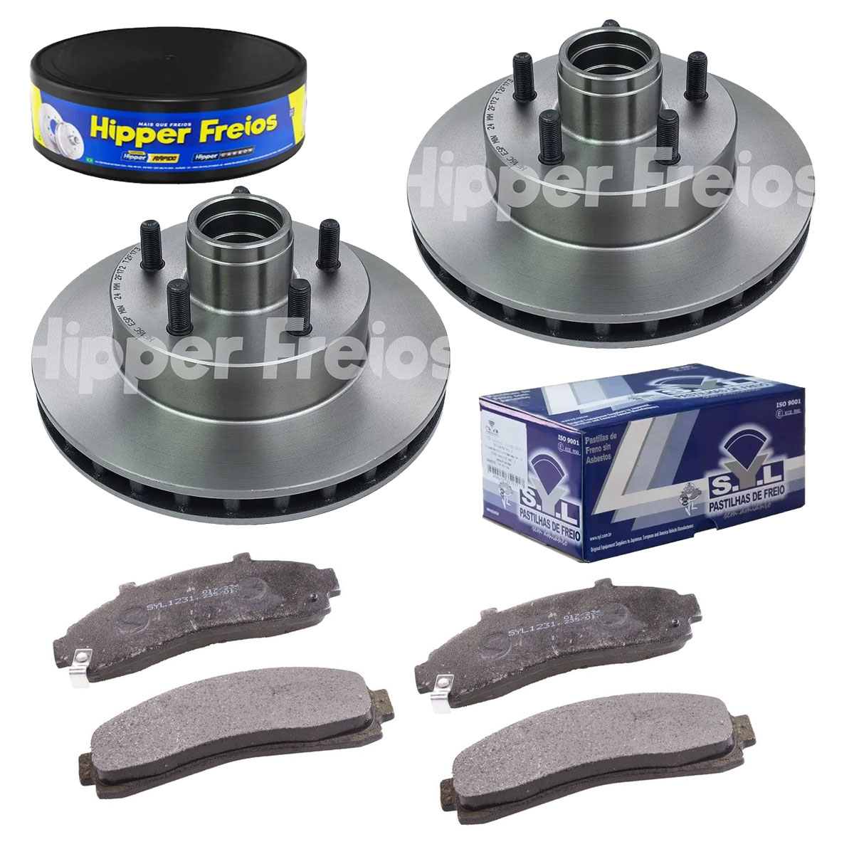 2 Discos Freio + 4 Pastilha Ranger 4x2 1995 1996 1997 C/Abs