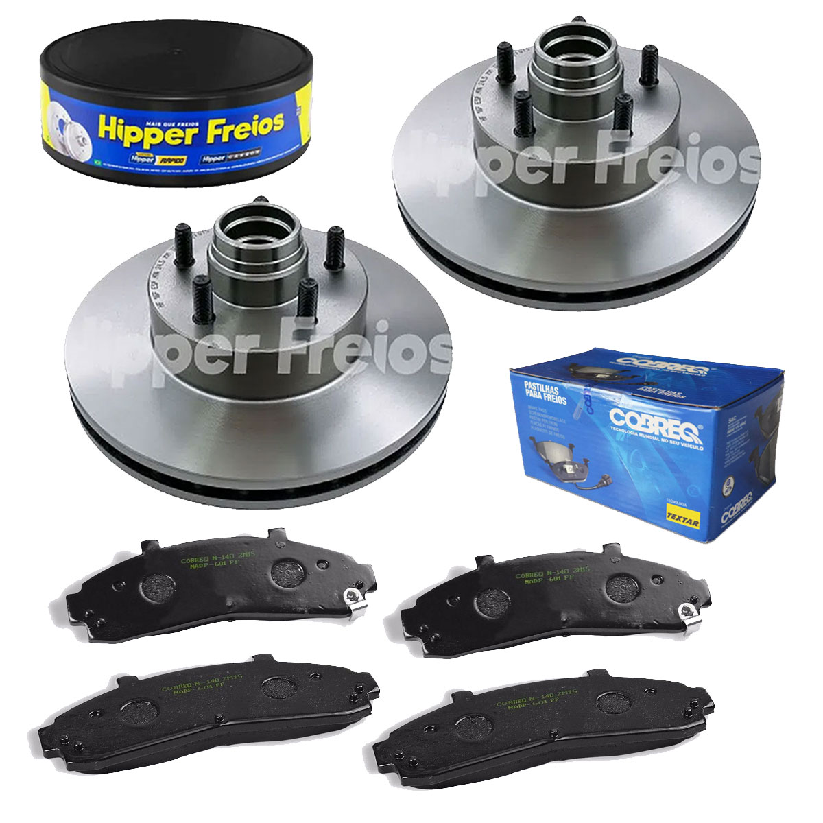 2 Discos Freio + 4 Pastilha Ranger 4x2 2002 2003 2004 S/ Abs