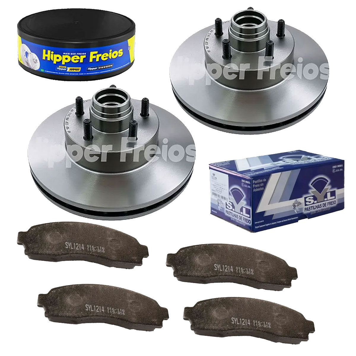 2 Discos Freio + 4 Pastilha Ranger 4x2 2008 2009 2010 S/ Abs