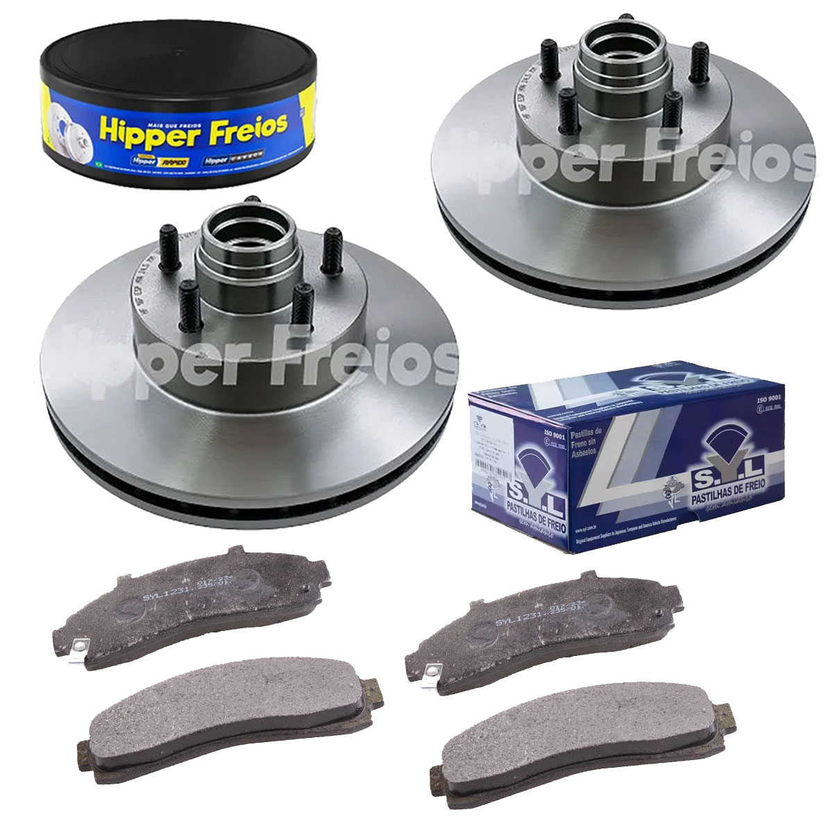 2 Discos Freio + 4 Pastilha Ranger 4x2 1999 2000 2001 S/ Abs