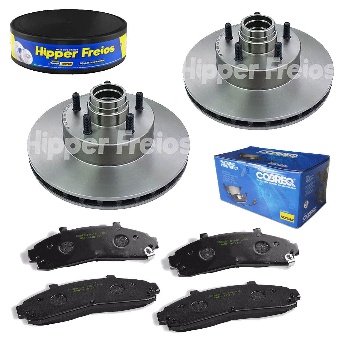 2 Discos Freio + 4 Pastilha Ranger 4x2 1995 1996 1997 C/ Abs