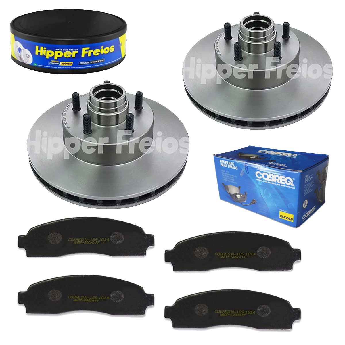 2 Discos Freio + 4 Pastilha Ranger 4x2 2008 2009 2010 C/ Abs