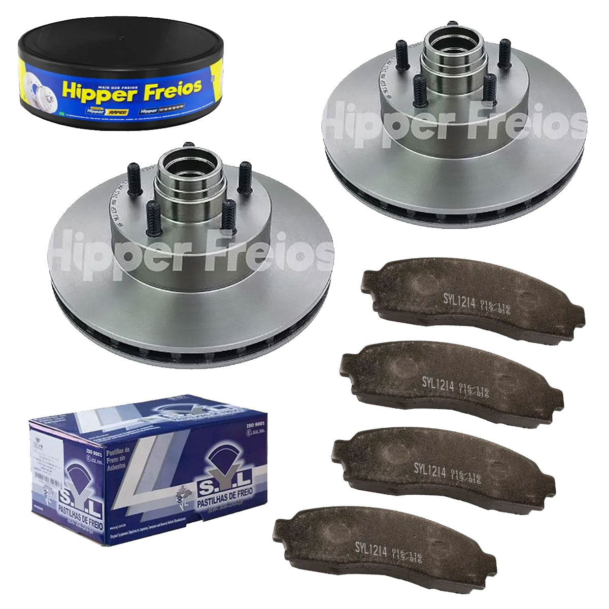 2 Discos Freio + 4 Pastilha Ranger 4x2 2008 2009 2010 C/ Abs