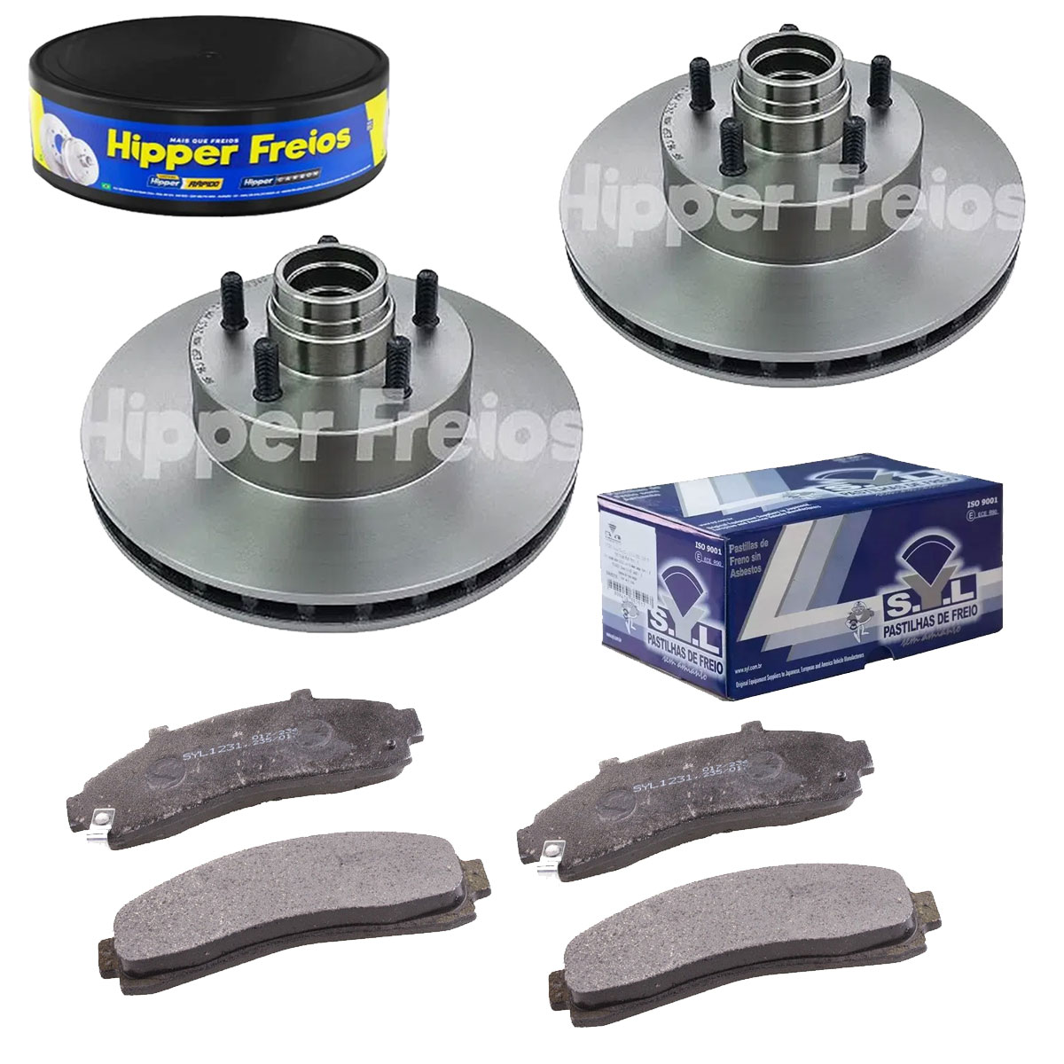 2 Discos Freio + 4 Pastilha Ranger 4x2 1995 1996 1997 C/ Abs
