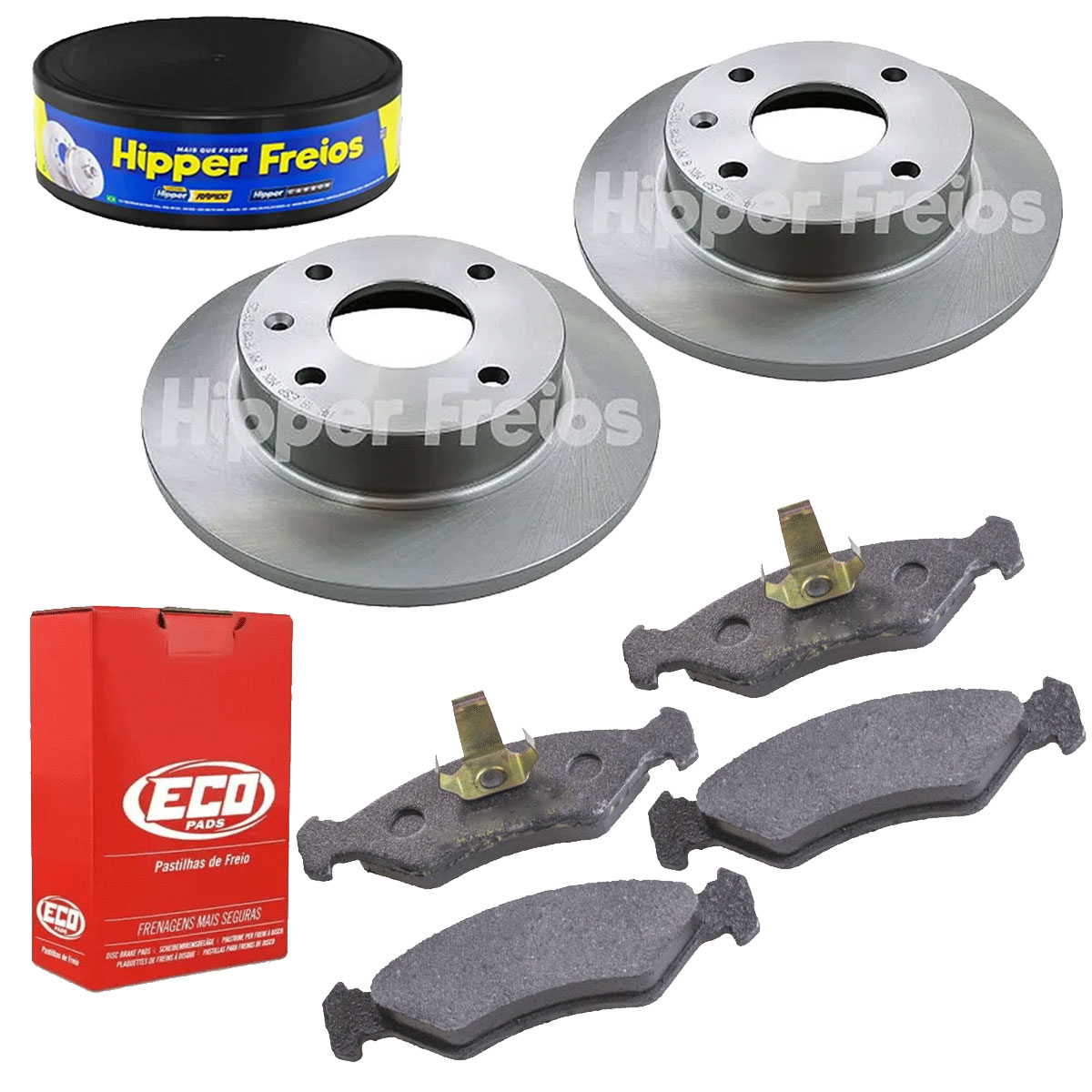 2 Discos Freio + 4 Pastilha Fiesta 1.3 Importado 1994 1995