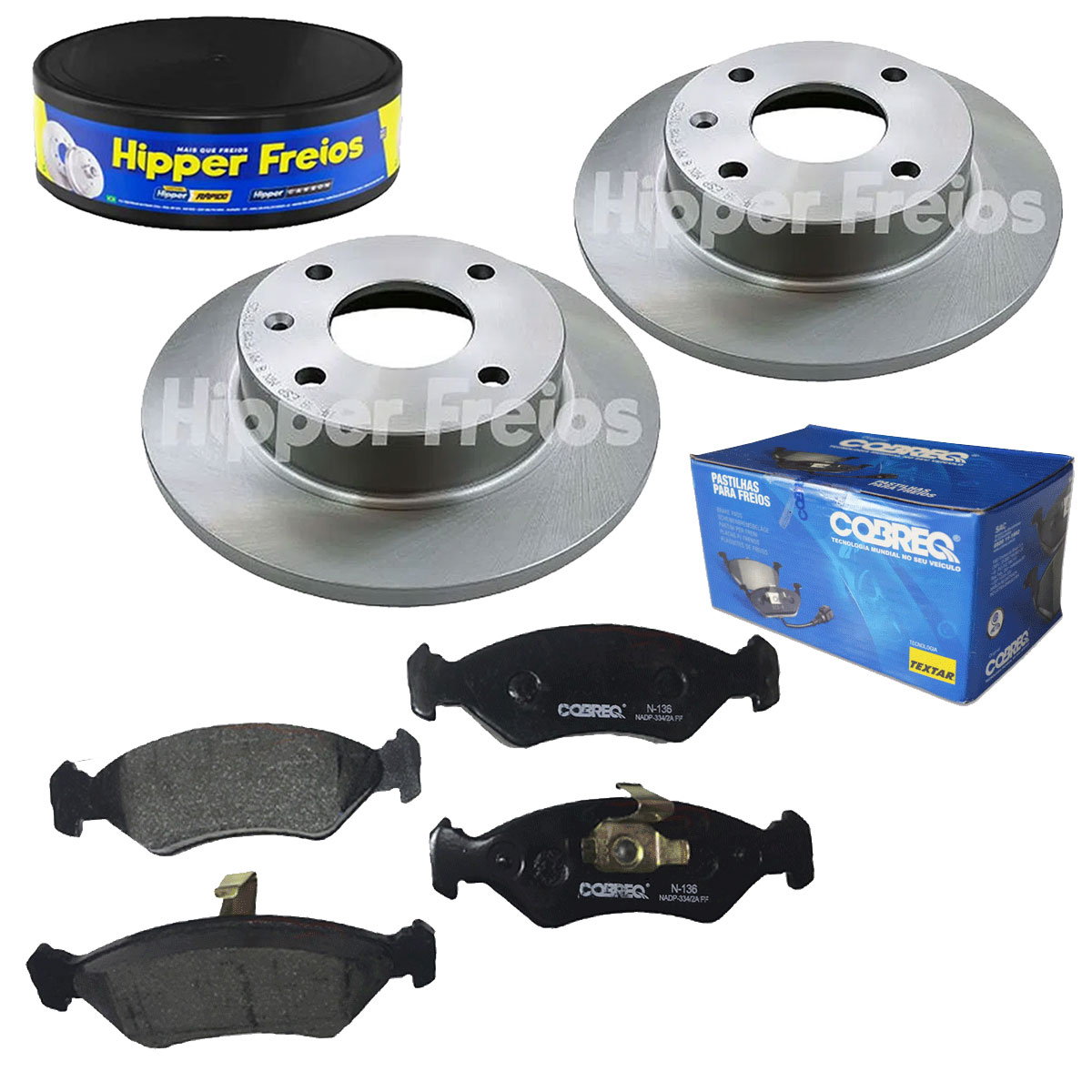 2 Discos Freio + 4 Pastilha Fiesta 1.3 Importado 1994 1995
