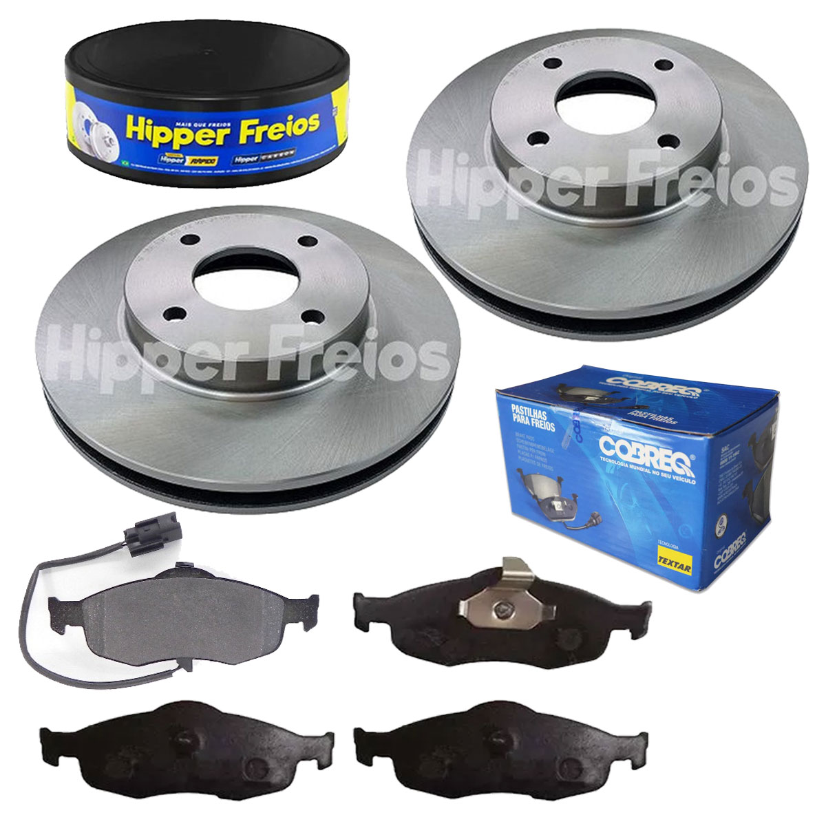 2 Discos Freio + 4 Pastilha Mondeo 1993 1994 1995 1996 1997