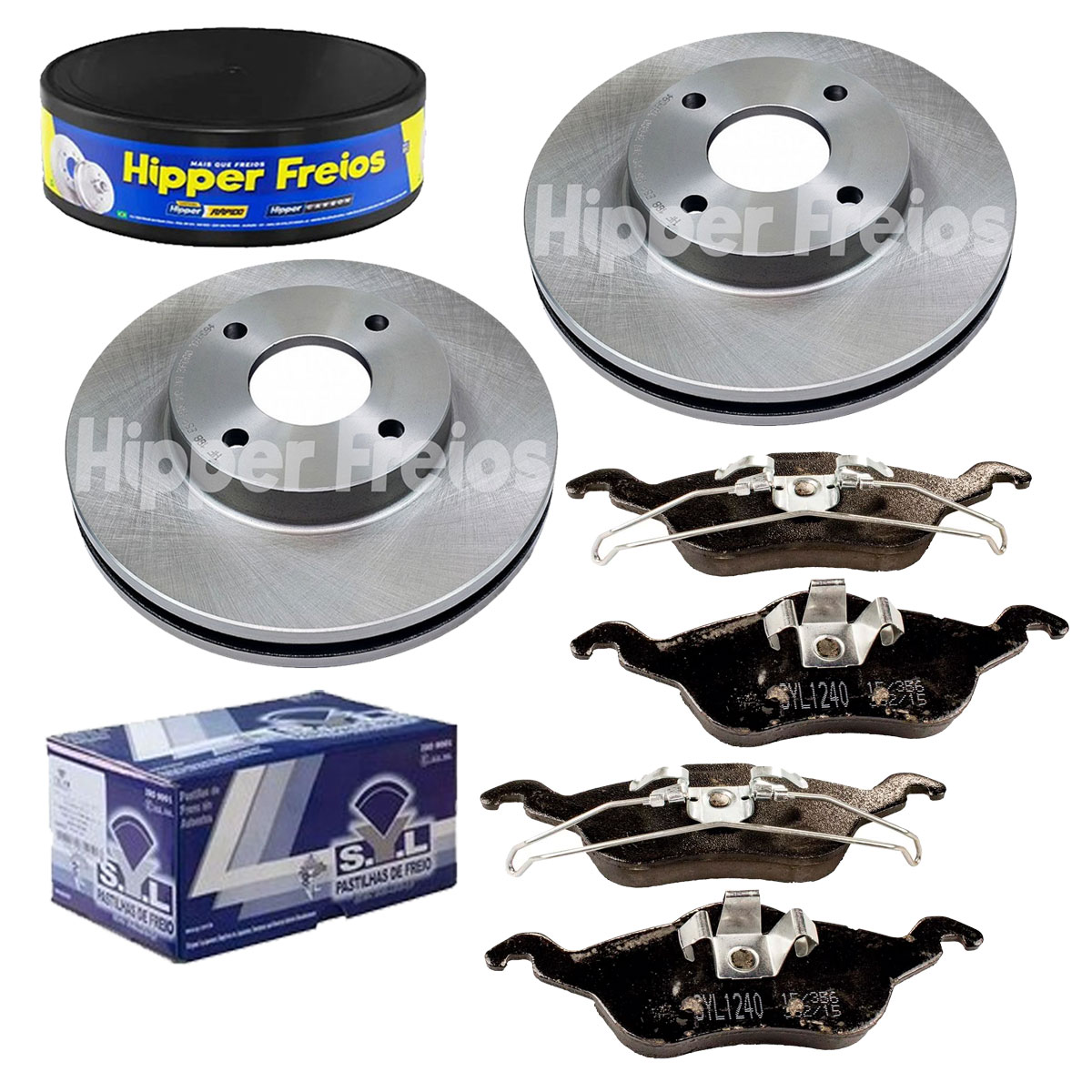 2 Disco Freio + Pastilha Focus 2000 2001 2002 2003 2004 2005