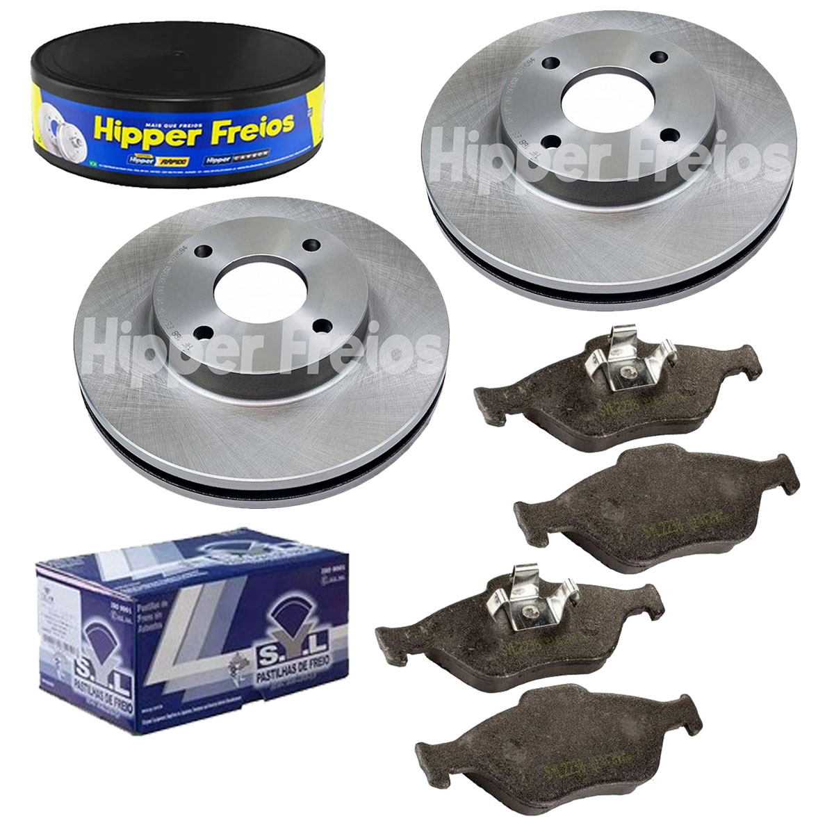 2 Discos Freio + 4 Pastilha Ecosport 2009 2010 2011 Manual