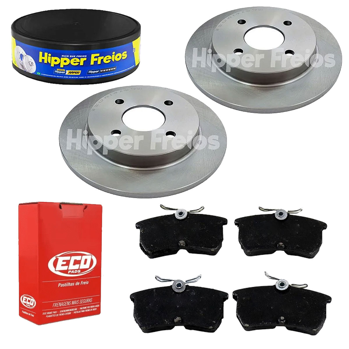 2 Discos Freio Traseiro + Pastilha Focus 2004 2005 2006 2007