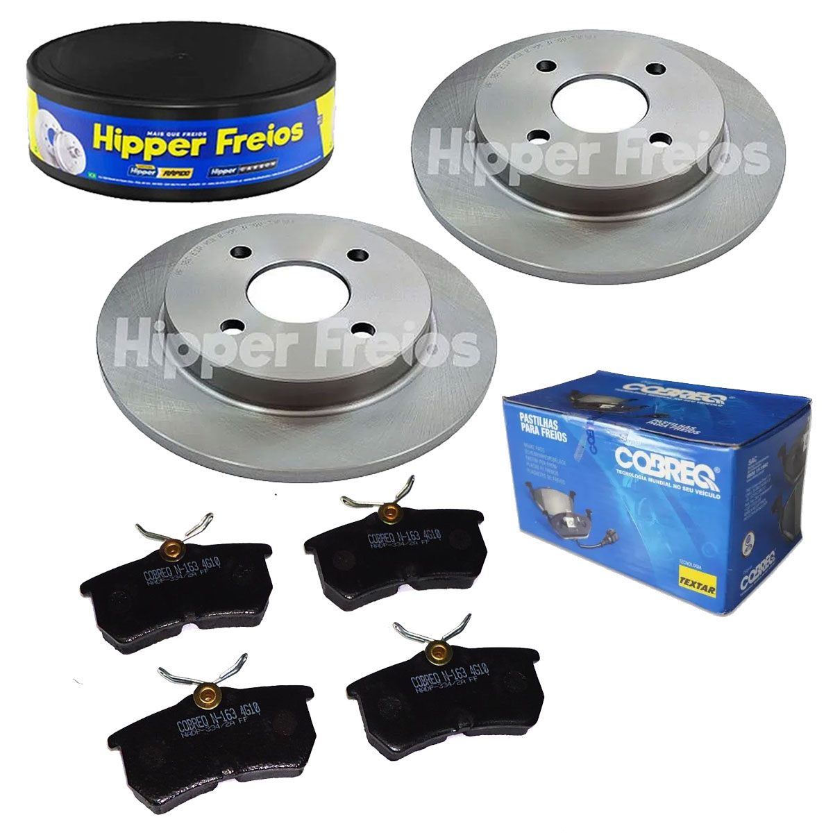 2 Discos Freio Traseiro + Pastilha Focus 2004 2005 2006 2007