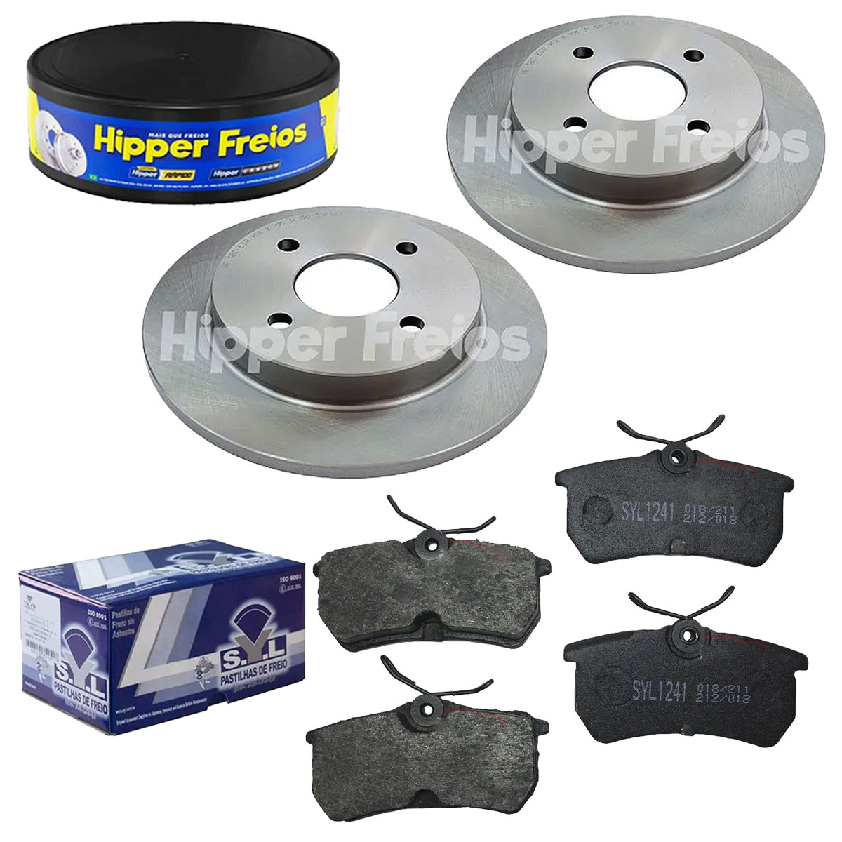 2 Discos Freio Traseiro + Pastilha Focus 2004 2005 2006 2007