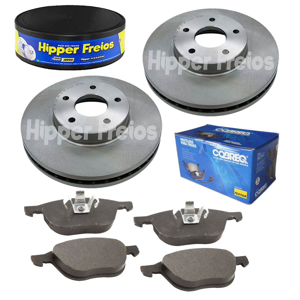 2 Discos Freio + 4 Pastilha Focus 2014 2015 2016 2017 2018