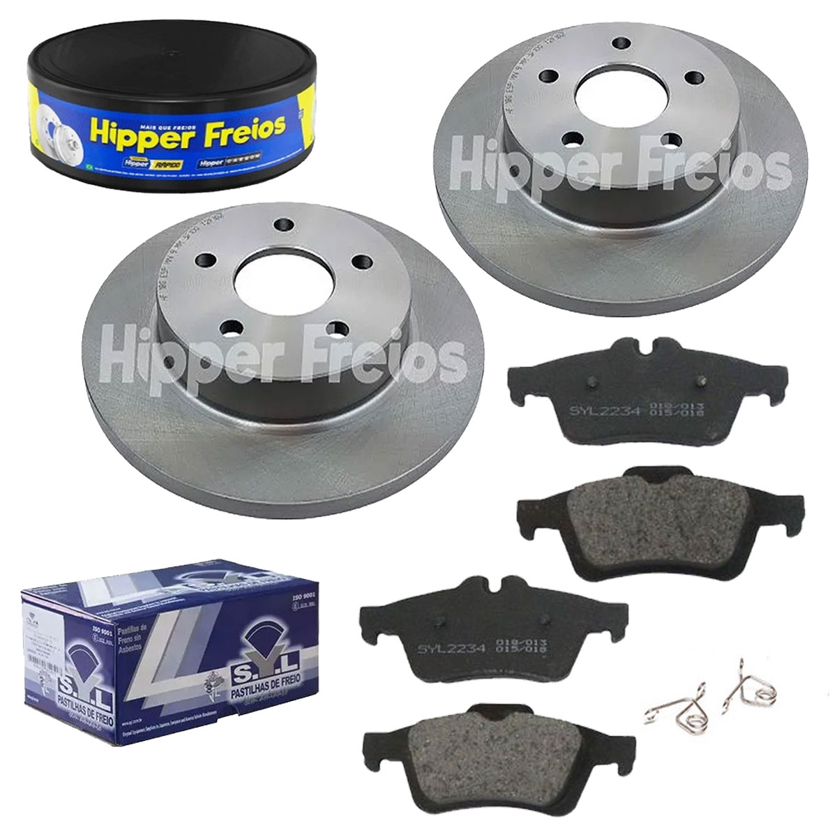 2 Discos Freio Traseiro + Pastilha Focus 2016 2017 2018 2019