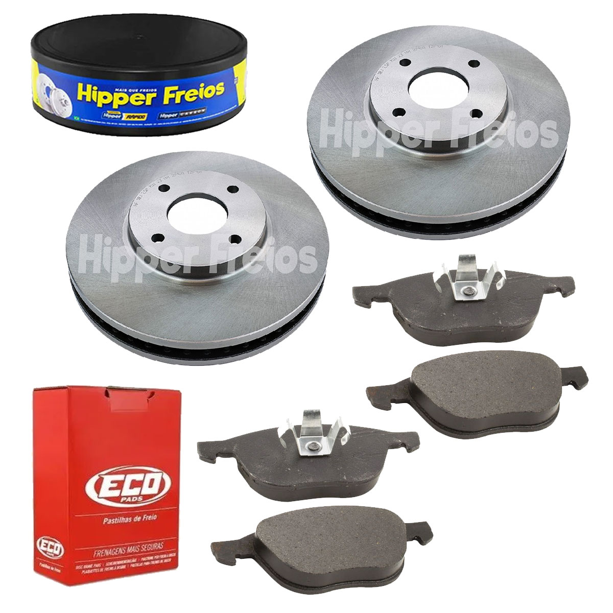 2 Discos Freio + Pastilha Ecosport 2013 2014 2015 2016 2017