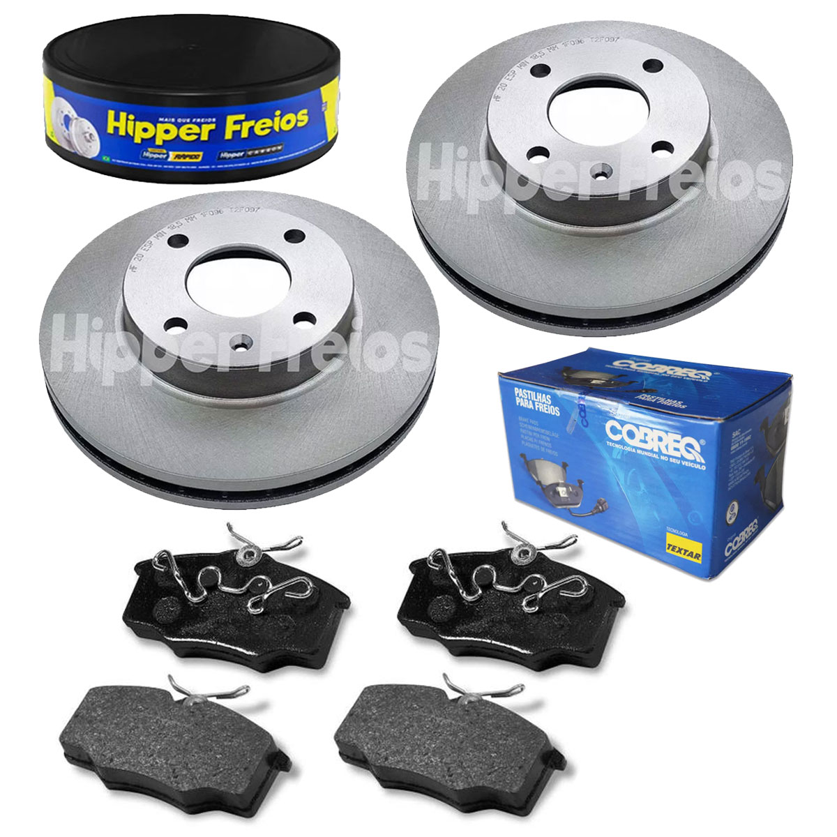 2 Discos Freio + 4 Pastilhas Corsa Wagon 1996 1997 1998 1999