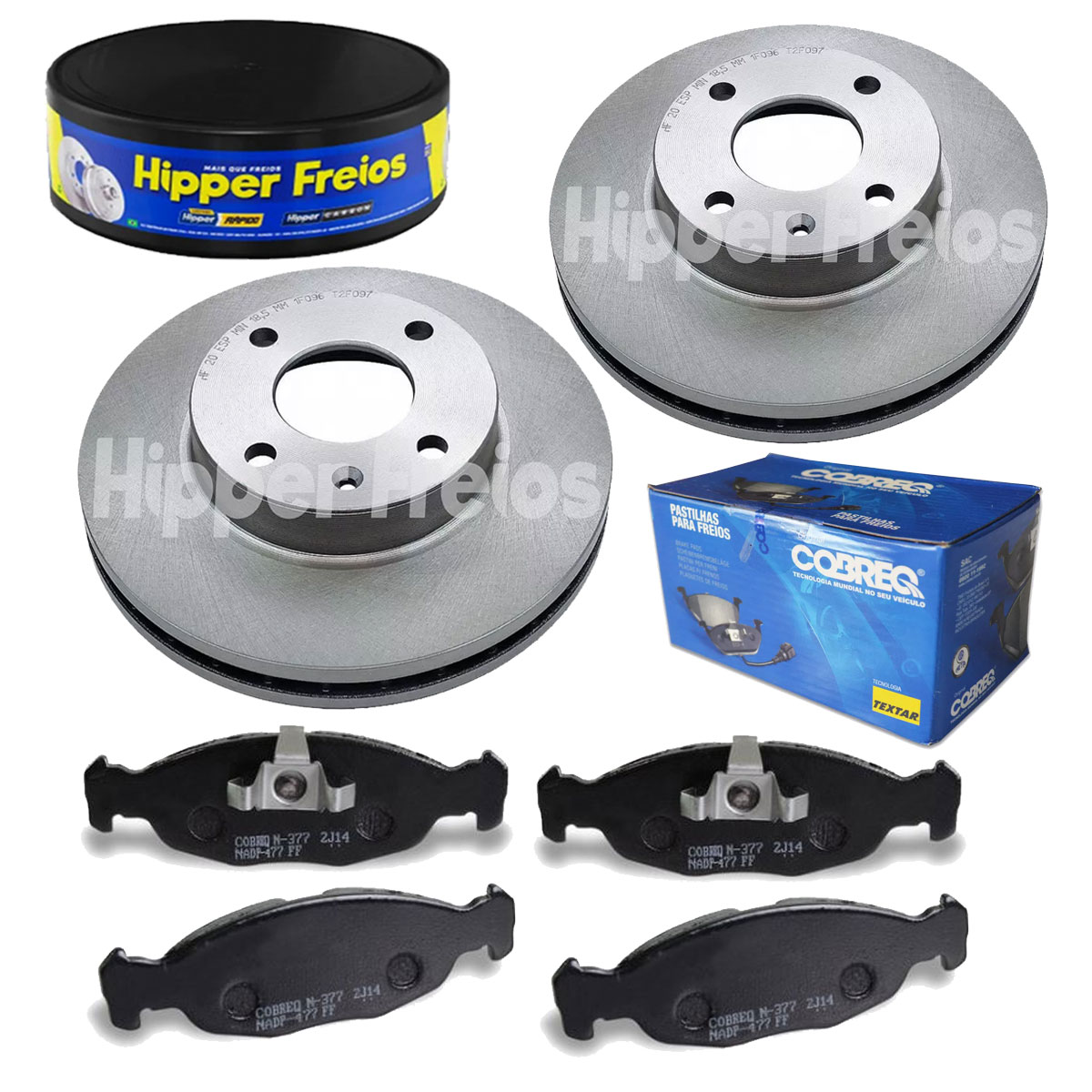 2 Discos Freio + 4 Pastilha Agile 1.4 8v 2010 2011 2012 2013