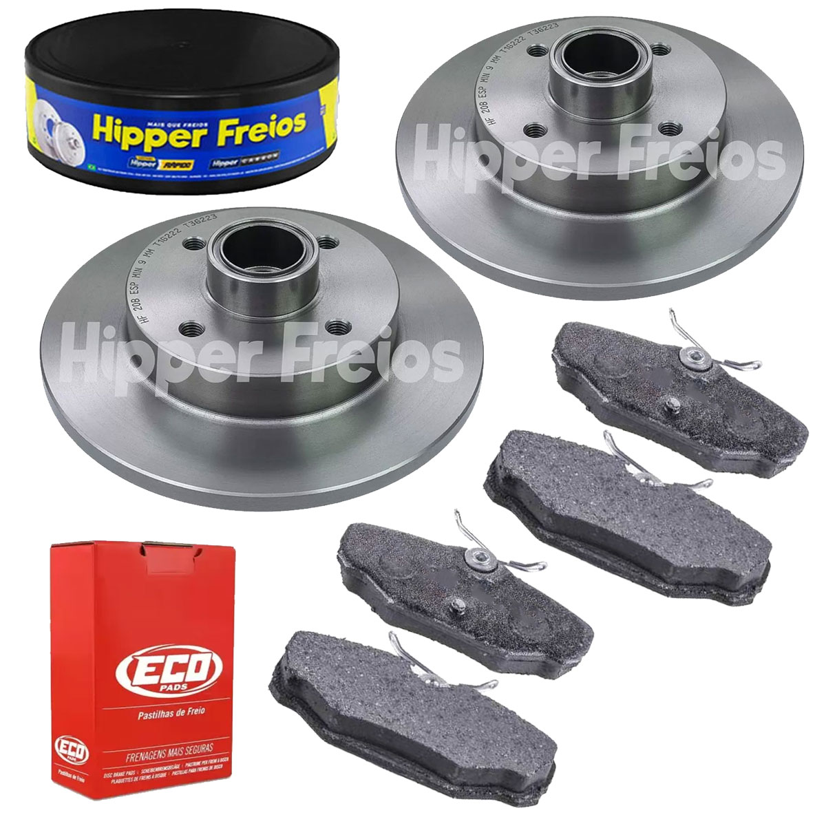 2 Disco Freio Traseiro + Pastilha Kadett 1992 1993 1994 1995